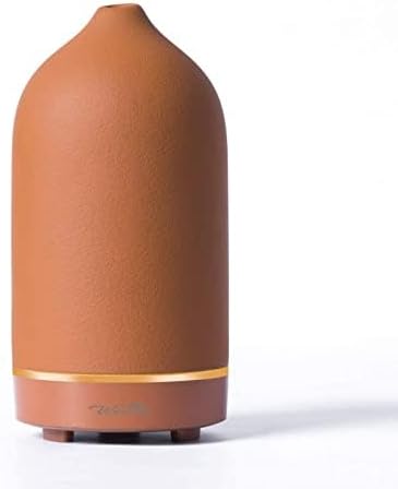 Wanlola Essential Oil Diffuser,120ml Aromatherapy Ceramic Diffusers with Auto Shut Off Function for Home Office Room(Terracotta)