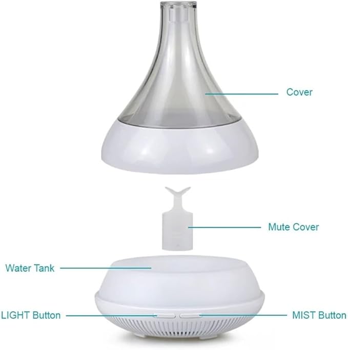 Smart Aromatherapy Diffuser & Humidifier with Phone App Control - 350ML Ultrasonic Essential Oil Diffuser, Whisper-Quiet, Air Freshener, Multi-Color LED
