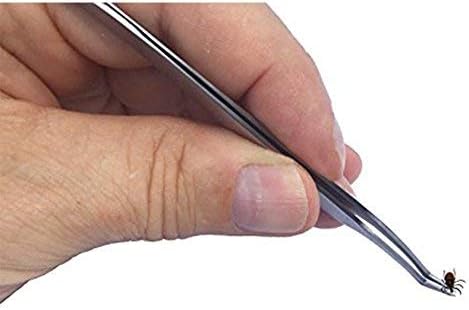 eTradewinds Tick Remover Tool | Hygienic All Stainless Steel Tick Removal Tool with Leather Case (6-Pack)