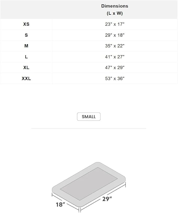 K9 Ballistics Tough Ripstop Dog Crate Pad - Durable, Machine Washable Kennel & Travel Mat for Puppies and Small Dogs, 29 x 18 fits 30” Wire Crate, Light Gray Velvet