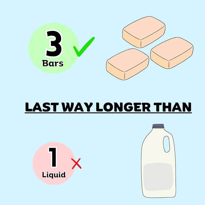 KELEBS Coconut Dish Soap Bar - Organic, Pack of 3 - (3.8 oz each), Skin-Safe, Non-Toxic, Sustainable Kitchen Soap - Zero Waste