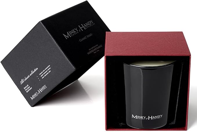 Highly Scented Soy Candles - Tobacco Oud Sandalwood Cedar - Large 2 Wick Black Jar Candle - Clean Burn - Gifts for Men and Women - 10oz