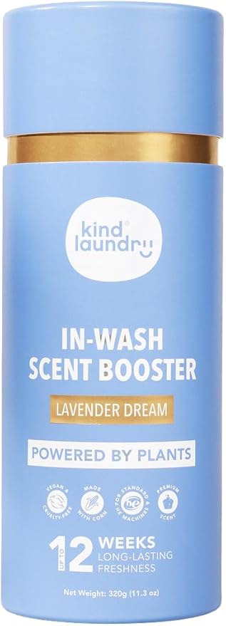 Kind Laundry In Wash Scent Booster Beads - Lavender Dream - 100% Plant Based - Natural Laundry Booster Beads & Smell Deodorizer - Environment Friendly Odor Eliminator for Clothes (320 grams)