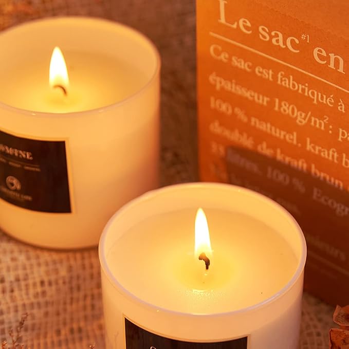 Chloefu LAN Valentines Scented Candles Gifts for Women Gardenia and Jasmine Candles 7.1oz|45 Hour Long Lasting Highly Scented 100% Soy Candle, Home Decor, Aromatherapy Candle with Gift Box 2 Pack