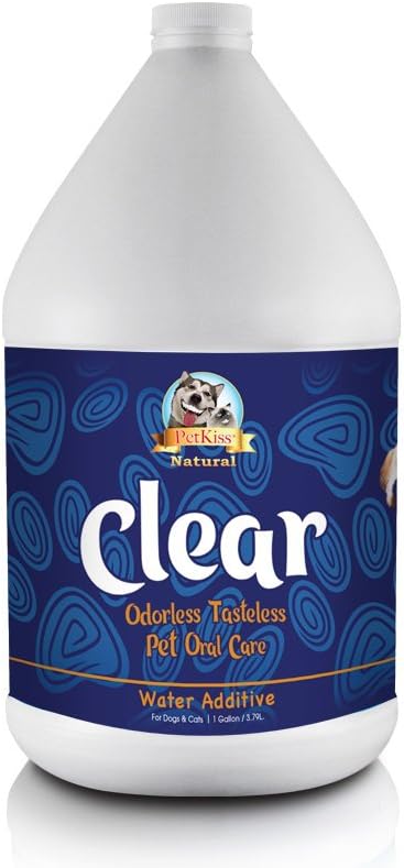Pet Kiss Clear C-PTG-2170 Odorless Plaque and Tartar Water Additive