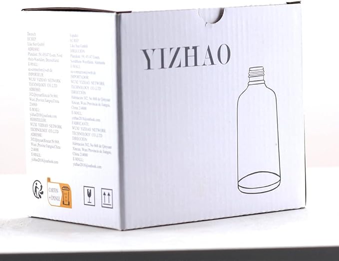 YIZHAO Amber Glass Spray Bottles 1oz, with Small Fine Mist Spray, Metal Cap, Refillable for Essential Oil,Travel,Cleaning,Perfume,Aromatherapy,Makeup – 6 Pcs