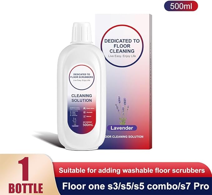 Floor Cleaning Solution Compatible With Tineco, Deep Cleans for Multiple Hard Floors, Suitable With All Robot Vacuums with Mopping and Cordless Wet/Dry Vacuum Mop Cleaner (New Lavender 1 Bottle)