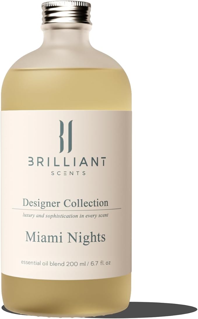 Brilliant Scents Miami Nights Scent | Bergamot, Lilac, White Peach | Inspired by: E11EVEN Miami | Luxury Home & Business Scent | Fragrance Oil | 200ML