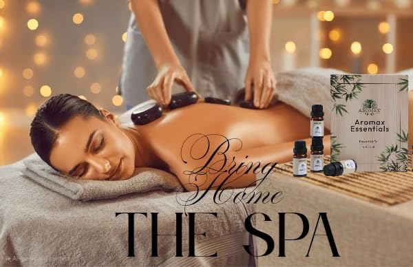 Aromax Essentials 100% Pure Essential Oils Set for Diffuser, Aromatherapy & Relaxation - Best Aromatherapy Starter Kit