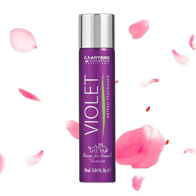 ARTERO Perfume. Finishing Cologne for Dogs and Cats, Grooming Spray. Cologne Long Lasting Sprays After Bath - deodorizing. (Violet)