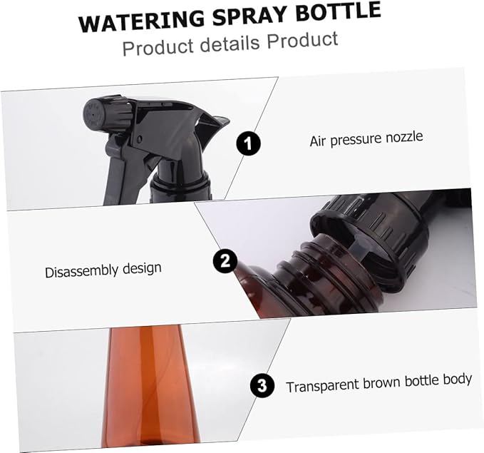 Veemoon 750ML Spray Bottles with Fine Mist Nozzle - Refillable Trigger Sprayer for Hair -