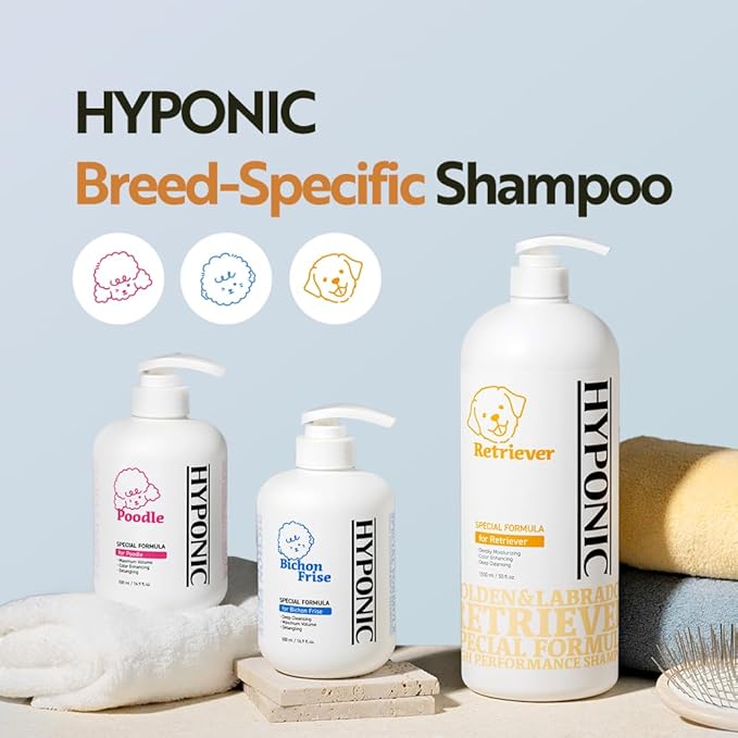 HYPONIC Shampoo for Retriever - Hypoallergenic Breed-Specific Shampoo for Retriever for Soft Volume, deep Cleansing, and Silky Coat (50.72oz)