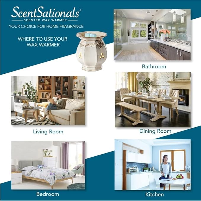 Scentsationals Scented Wax Fragrance Melts - Mango Cheesecake - Wax Cubes Pack, Home Warmer Tart, Electric Wickless Candle Bar Air Freshener, Spa Aroma Decor Gift - 10oz (24-Cubes)