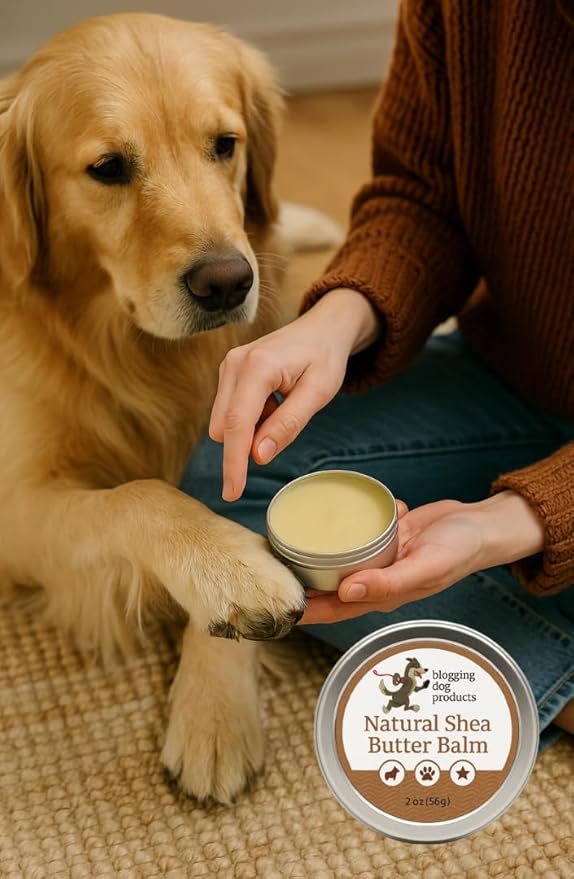 Dog Paw Balm for Hot Pavement, Natural Shea Butter Balm for Dogs – Paw, Nose & Skin Moisturizer – Soothes moisturizes Cracked Pads, Hot Spots & Dry Skin – All-Natural Ingredients – 2 oz