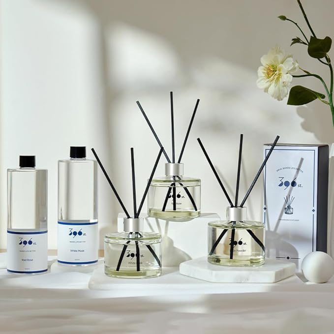 396 st. Reed Diffuser, Red Rose, 200ml(6.7oz) / Reed Diffuser Sets, Home Fragrance, Scented Oils, Home & Bathroom Décor