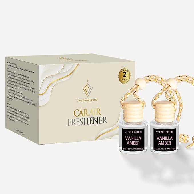 C Classy Car Air Freshener Hanging 2 Pack, Air Freshener Diffuser for Cars, Air Fresheners Diffuser oil For Car,Car Air Freshener For Women&Men, Made in USA