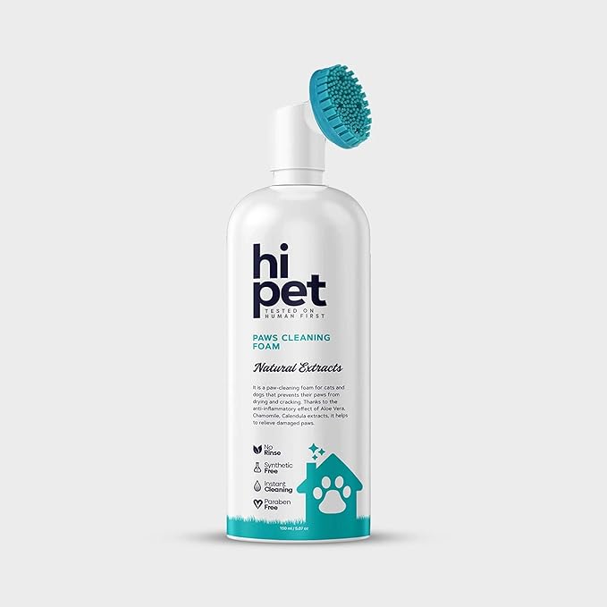 Hi Pet Ultra Waterless Cleaning Kit, Waterless Shampoo, Paw Cleaning Foam for Dogs and Cats, No Rinse Pet Shampoo