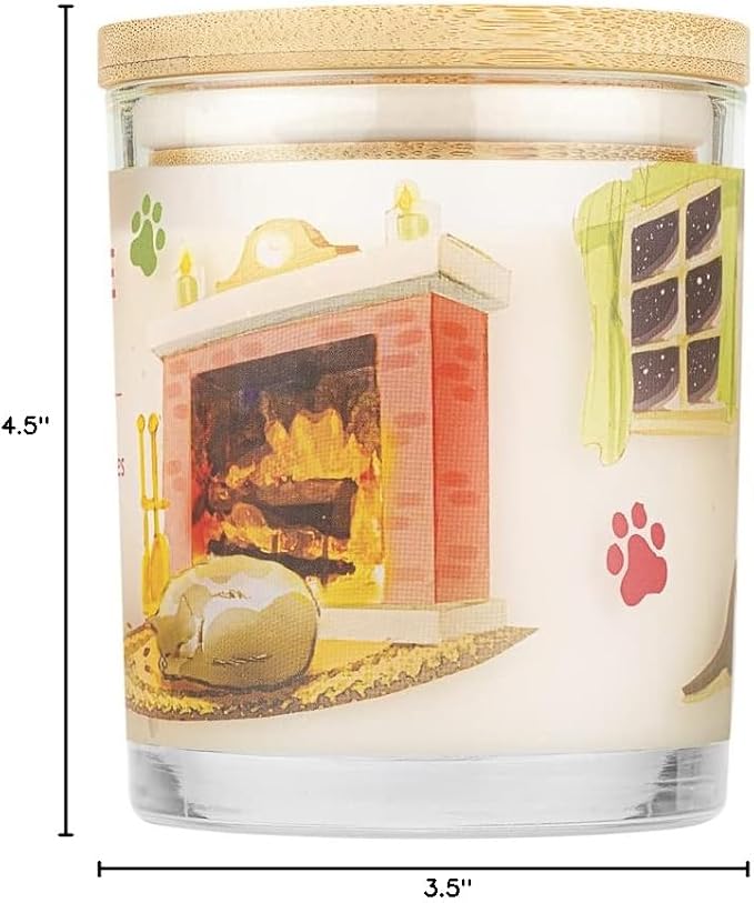 One Fur All Pet House Christmas Candles, Long Lasting, Clean Burning, Soy Wax Scented Pet Odor Candles Holidays Fur All