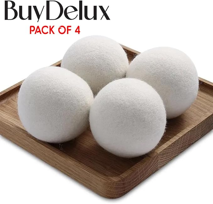 Wool Dryer Balls – XL 7cm (4 Pack) | 100% New Zealand Wool | Natural Fabric Softener, Eco-Friendly & Reusable Laundry Balls, Reduces Wrinkles & Pet Hair, Safe for Baby & Sensitive Skin