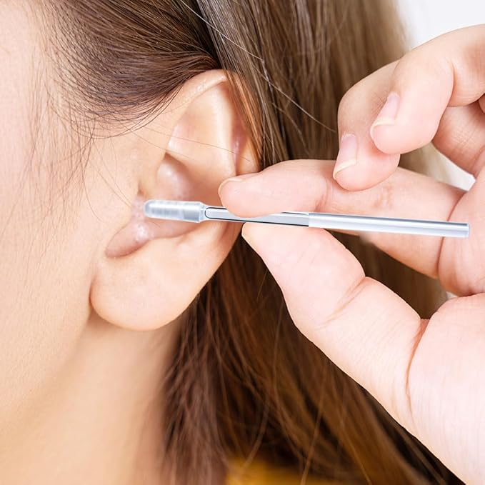 Earwax Removal Adhesive Swabs, 2026 New Reusable Ear Wax Removal Tools with Dust Cover Packaging, Adhesive Ear Cleaning Sticks for All Ages (72PCS(3 Box), Small)