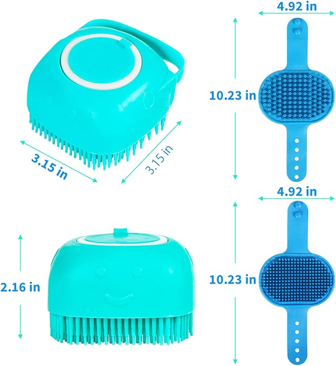 3-in-1 Dog Shampoo Brush - Scrubber & Shower Brush for Dogs