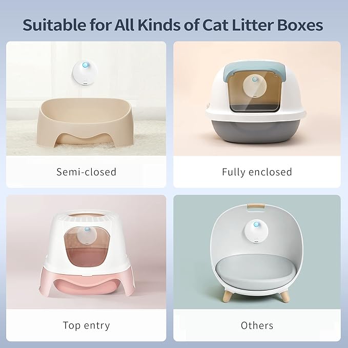 uahpet Cat Litter Deodorizer Odor Eliminator 99.9% Dust-Fall for All Kinds of Cat Litter Box Bathroom Wardrobe Kitchen and Small Area( 80% Deodorization /99% Deodorization)