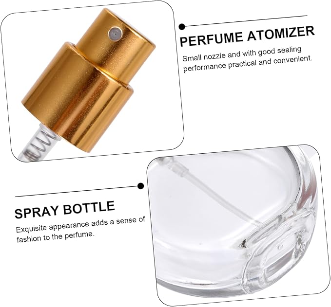3pcs Refillable Glass Perfume Atomizer Portable Fine Spray Bottles for Travel Leakproof and Reusable Fragrance Containers Present for Friends and Family