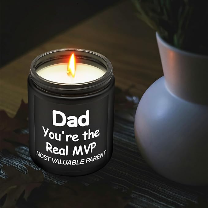 Lihome Gifts for Dad from Daughter Son - Funny Fathers Day & Birthday &Thanksgiving & Christmas Gifts, Smoke d Vanilla Scented Candle (7OZ)