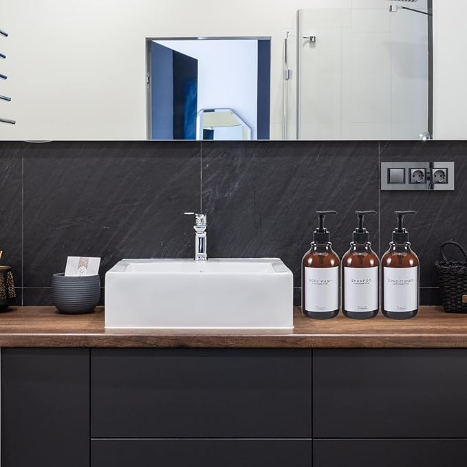 Shampoo and Conditioner Dispenser for Shower Wall,Shower Soap Dispenser 3 Chamber No Drill,Refillable for Shampoo Lotion Oil Shower Soap Hand Soap and Dish Soap…