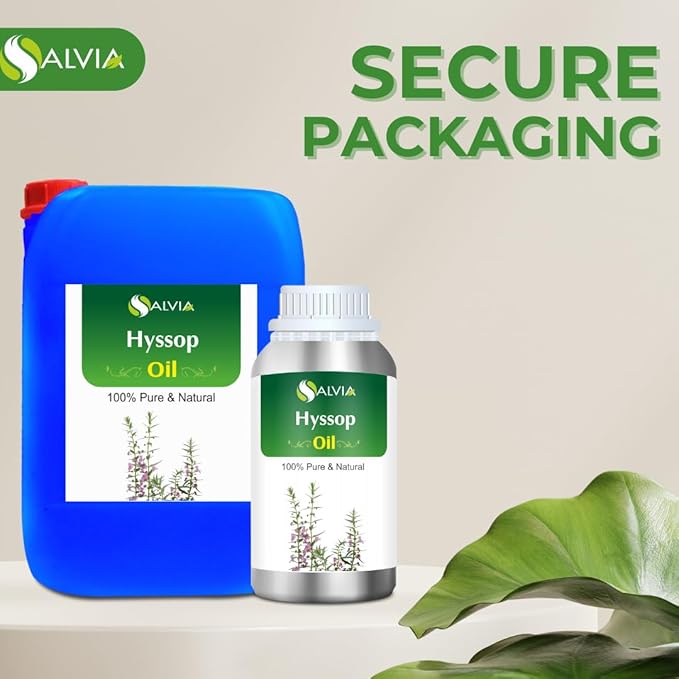 Hyssop (Hyssopus Officinalis) Essential Oil 100% Pure & Natural Undiluted Uncut Oil | Use for Aromatherapy | Therapeutic Grade - 250ml
