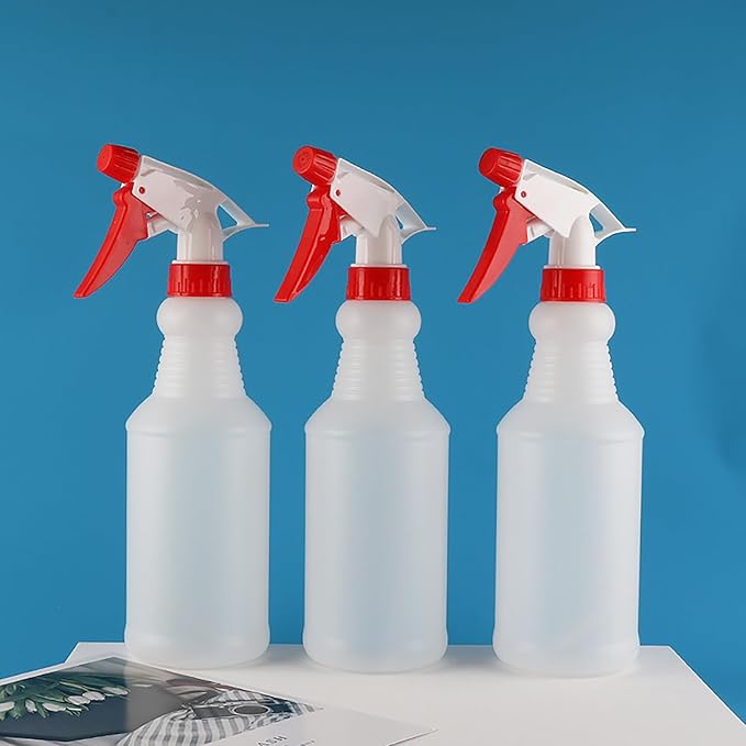 Tergy 10 Packs 32oz Empty Spray Bottles Plastic Heavy Duty Refillable Spray Bottles with Adjustable Nozzle and Measurements for All Purpose Cleaning Solutions