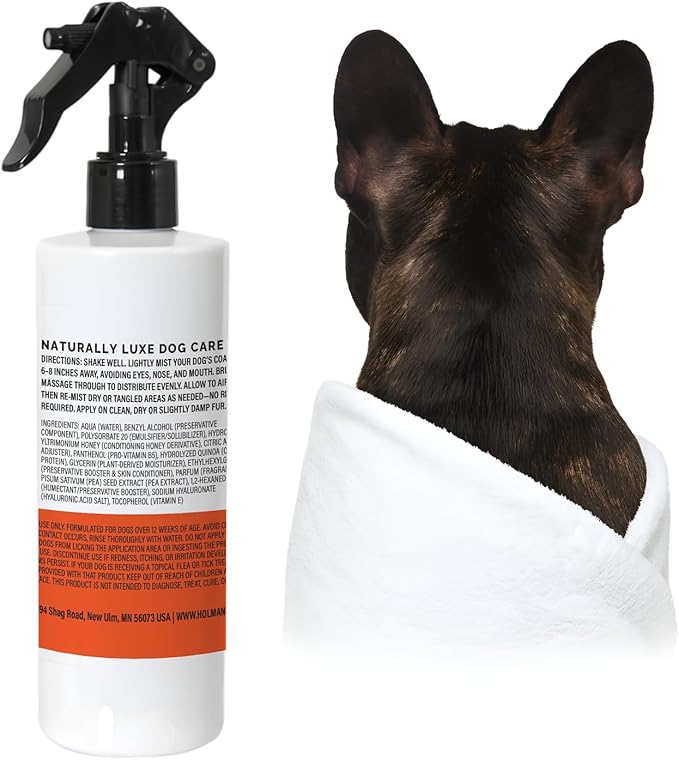 Dog Perfume Spray – Deodorizing Coat Spray for Dogs That Hydrates & Enhances Shine – Dog Cologne & Leave-in Conditioner – Pumpkin Spice 8oz