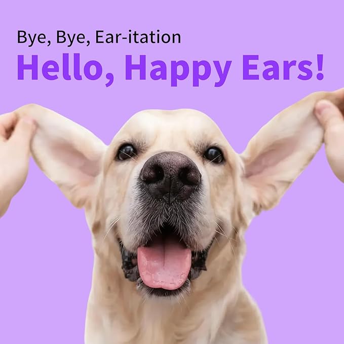 MIOSSZI Pet Finger Wipes for Dogs & Cats - Dog Ear Cleaner for Itch Relief Remove Wax & Odor, Dog Ear Cleaning Finger Wipes-Pet Ear Finger Wipes 50ct