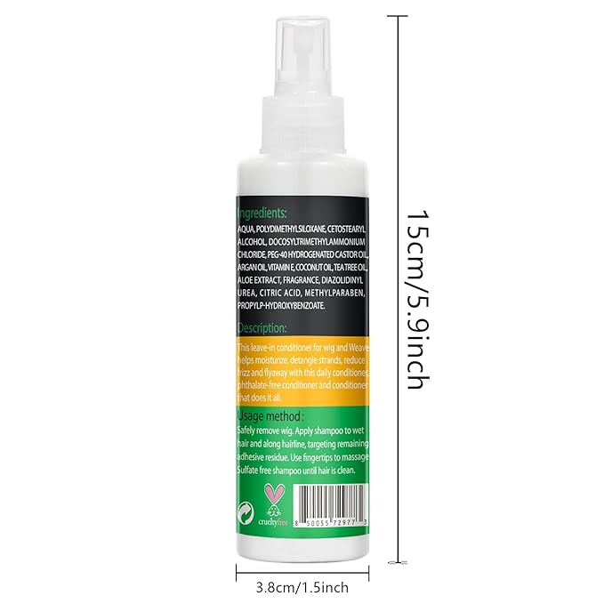 2PCS Wig Milk Spray for Synthetic Hair, Leave-In Conditioner Wig Detangler Spray for Human Wigs, Conditioner & Detangler 2 in 1 Moisturizer, Hydrates & Replenishes Synthetic Hair Wigs Easy Combing