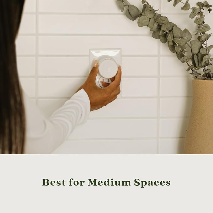 Enviroscent Non Toxic Air Freshener (Honeycrisp Apple & Cardamom) Plug-in Home Fragrance Last 45+ Days | Kit includes 1 Refillable Plug In Warmer & 1 Scent Refill