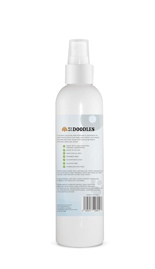 We Love Doodles Dog Cologne & Perfume, (Lavender and Fresh Cotton) Bundle - Deodorizing, Organic, Made In USA - Long Lasting After Bath Deodorant - Freshener For Smelly Dogs - Odor Eliminator Spray