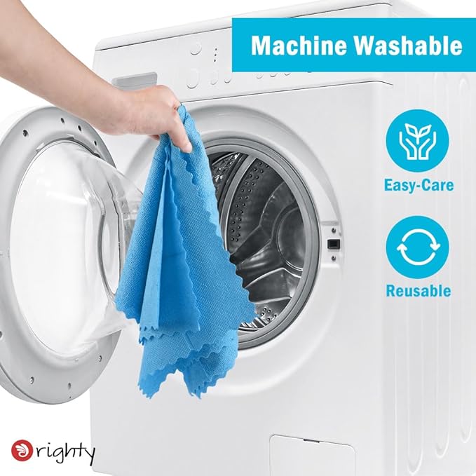 Orighty Cleaning Cloths, Shop Towels 50 Pack, Shop Rags Reusable, Microfiber Cleaning Rags Bulk for Cars, Multi-Purpose Lint Free Towels for Automotive, Mechanic, Kitchen, 11.5’’ x 11.5’’, Blue