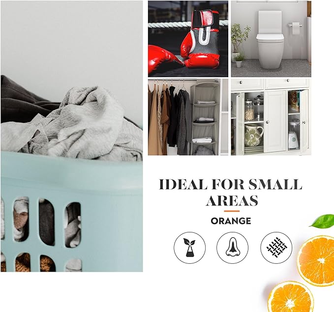 12 Pack Baking Soda Deodorizers, 6 Deodorizer Balls + 6 Refills, Odor Eliminator for Shoes Closets Bathroom Pets, Air Freshener for Home, Up to 240 Days