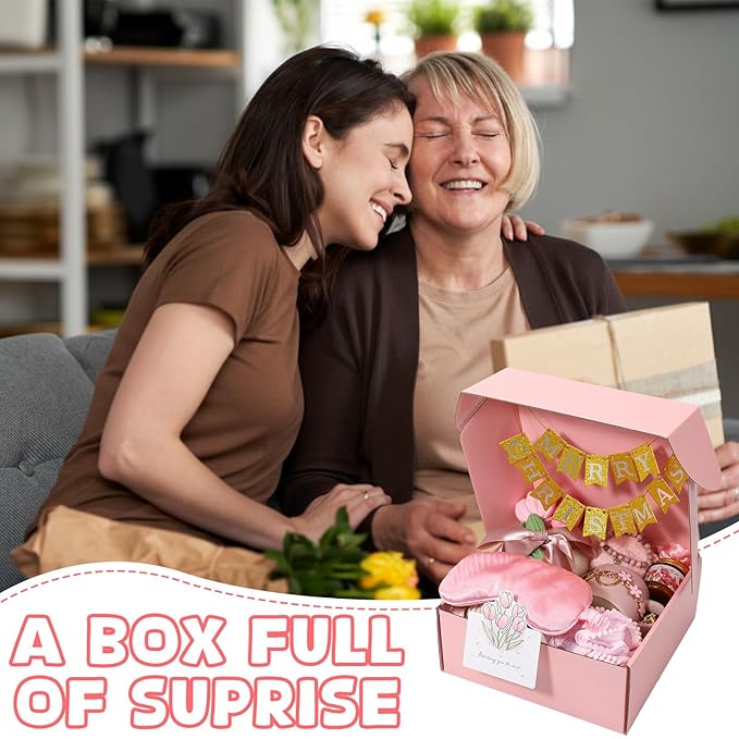 Zopeal Luxury Gift Box for Women, 12 Pcs Spa & Relax Set with Blanket, Mug, Candle, Socks, Hair Scrunchie, Keychain, Bath Sponge, Eye Mask, Greeting Card for Birthday, Thank You, Get Well Themed Gifts