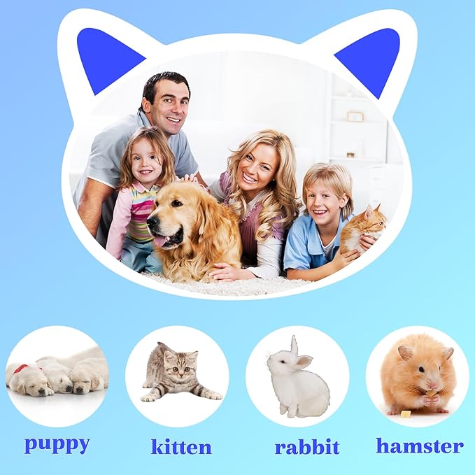 3 Pack Kitten Silicone Bottle Feeding Kit,Nipple & Feeding Kit for Kittens, Reusable Newborn Kitten Supplies, Suitable for Feeding Kitten, Puppy, Rabbit,Hamster (Blue, Medium)