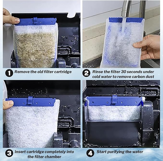 16 Pack Large Filter Cartridges for Tetra Whisper Bio-Bag Filters, Aquarium Replacement Filter Cartridges for Whisper 20i/40i, IQ20/30/45/60, PF20/30/40/60 and Repto Filter