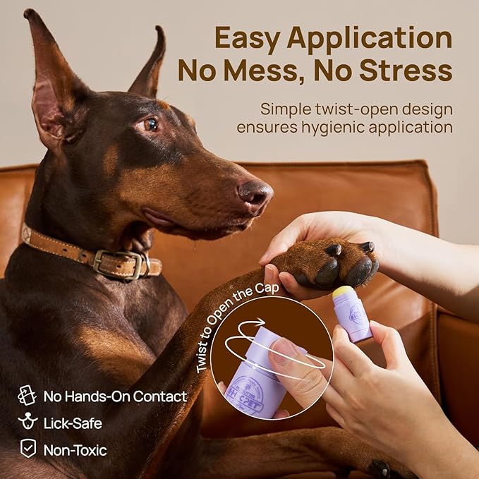 HICC PET Dog Paw Balm 0.21 oz Travel Pack for Dogs & Cats, All-Natural Paw Balm Dogs Lick Safe, Moisturizing and Healing Dry Cracked Paws, Improves Rough Paws Relieves Odor, Horse Hoof, Joint Care