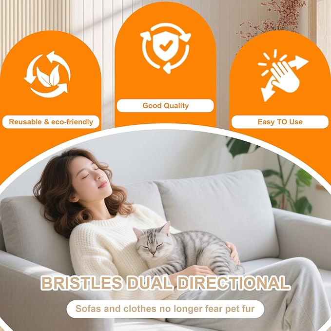 4PCS Pet Hair Removal Glove for Cats, Upgraded Five-Finger Electrostatic Pet Hair Remover Glove, Reusable Magic Brush Pet Hair Removal Tool for Laundry, Couch, Carpet & Car Seat