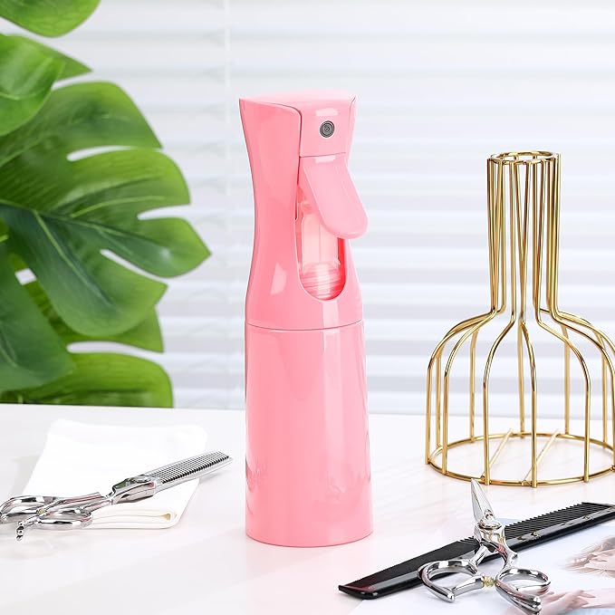 Hair Mister Spray Bottle,Spray Water Bottle Fine Mist Refillable Plants(6.8OZ /200ML) Barber,Showering Pets, Plants, travel, Ironing and Cleaning (Pink-1Pcs)
