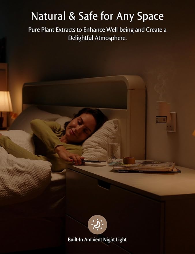 SF101 Waterless Ultrasonic Essential Oil Diffuser–100% Plant-Based,120-Day Natural Air Freshener & Aromatherapy Diffuser for Home,Hotel,Studio–Covers up to 100㎡-Spike Lavender