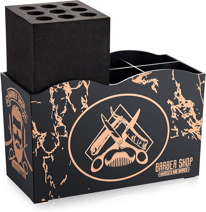 Noverlife Barber Scissors Holder Box, Professional Salon Hairdressing Scissors Rack Holder Storage Organizer for Hairstyling Combs Clips Brushes.