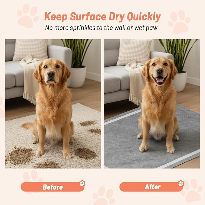 40PCS Charcoal Pee Pads for Dogs 32"x36", Extra Large Odor-Control Carbon Puppy Pads, Ultra-Absorbent & Quick Dry, Thicken Potty Training Pads for Doggie Cats Rabbits, Black Pet Piddle Pad