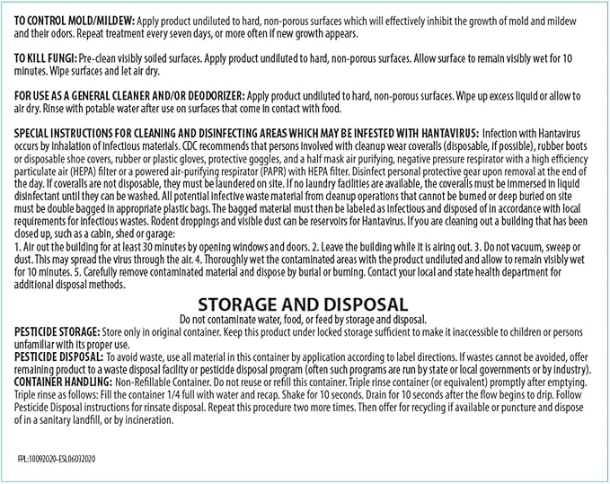 Pro Mold Killer Fungicide Disinfectant including Aspergillus Niger (Black Mold) H5N1 Pack | Multi-Purpose Fungicide, Mildewstat, Disinfectant, Virucide | EPA Reg. 1 Gal + 32 oz.