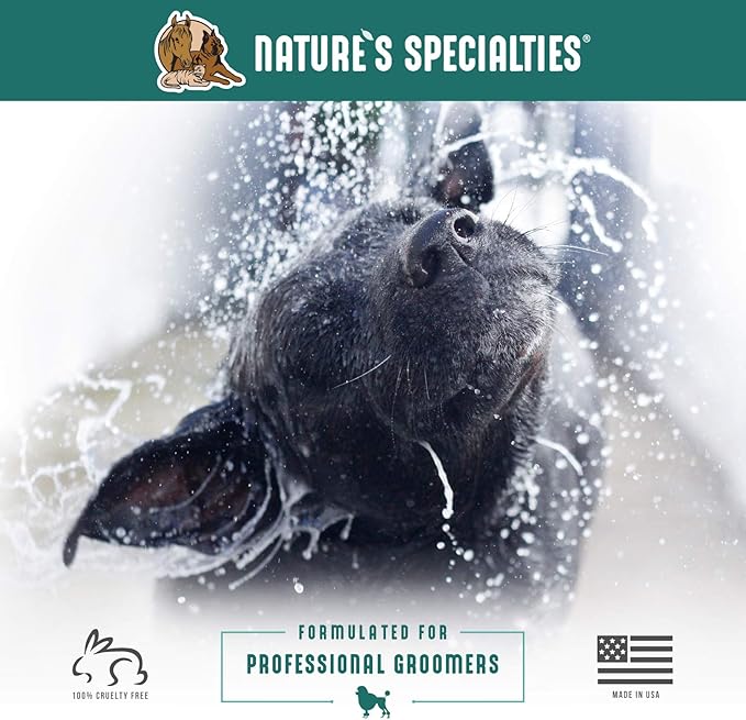 Nature's Specialties Aloe Premium Ultra Concentrated Dog Shampoo Conditioner for Pets, Makes up to 16 Gallons, Natural Choice for Professional Groomers, Herbal Aloe Infused Formula, Made in USA, 1 gal