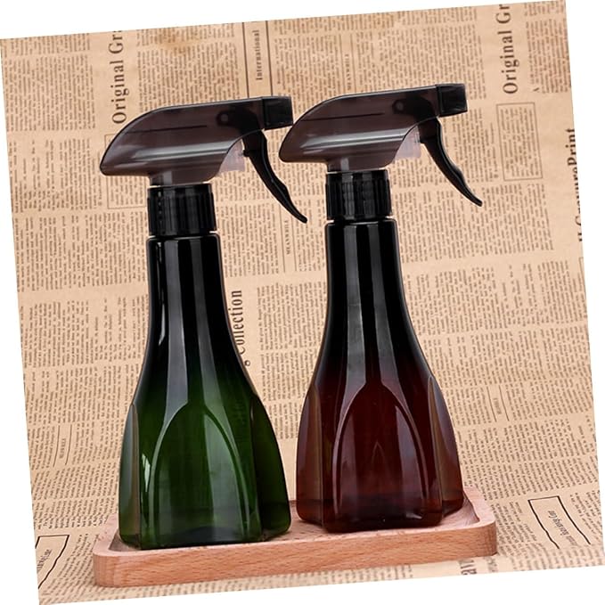 Angoily 2pcs Adjustable Hairdressing Sprayer Portable Water Spray Bottle for Gardening Cleaning Hairstyling Trigger Mist Sprayer in Random Colors